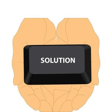 Solution button Stock Illustration