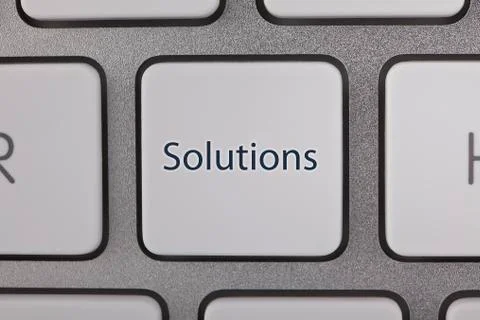 Solution Button on Keyboard Stock Illustration