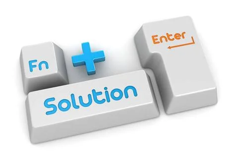 Solution button Solution button , This is a computer generated and 3d rend... Stock Photos