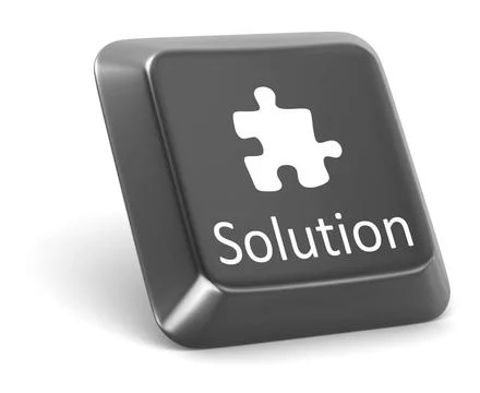 Solution button Solution button , This is a computer generated and 3d rend... 스톡 사진