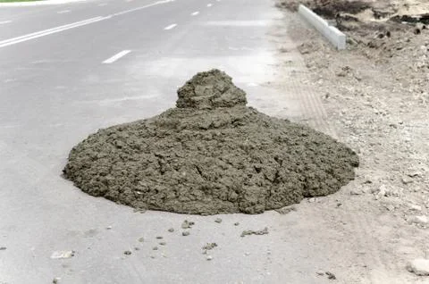 Solution of cement. Stock Photos