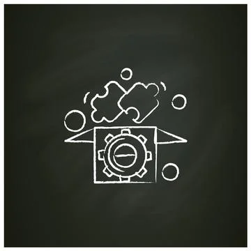 Solution chalk icon Illustrazione stock