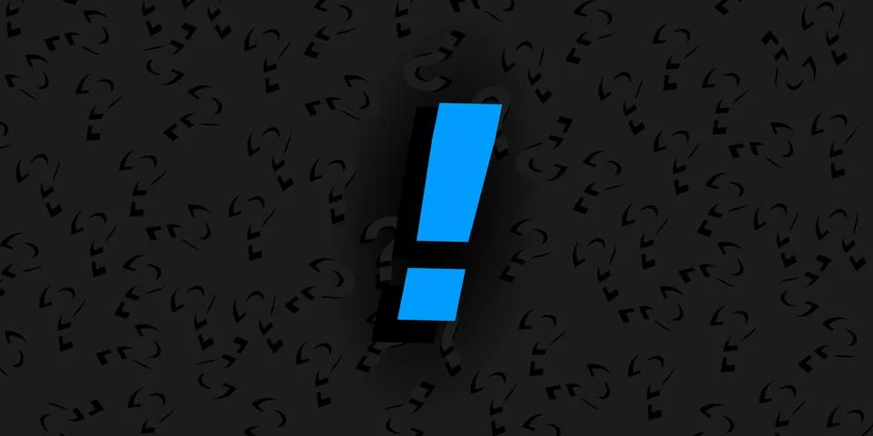 Solution concept. Abstract background with question mark and exclamation mark. イラスト素材