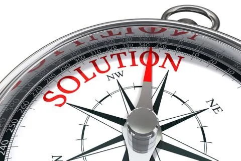 Solution concept compass Stock Illustration