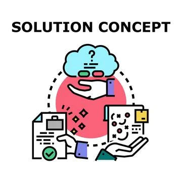 Solution concept delivering problem solving and business development 스톡 일러스트