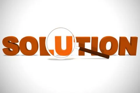 Solution concept icon means resolving and unravelling a problem Illustrazione stock