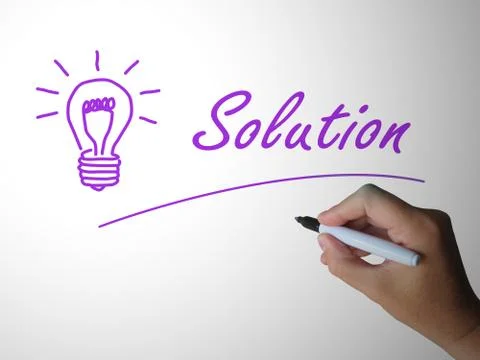 Solution concept icon means resolving and unravelling a problem Illustrazione stock