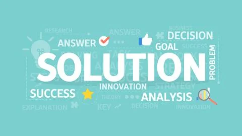 Solution concept illustration. Stock Illustration