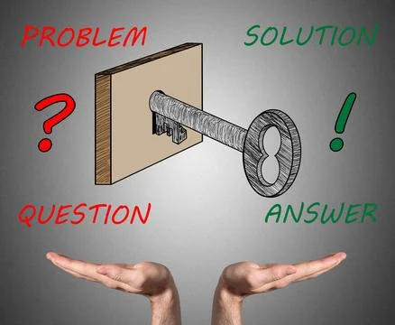 Solution concept sustained by open hands Stock Photos