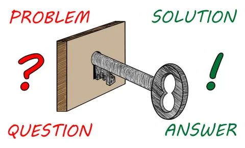 Solution concept on white background イラスト素材