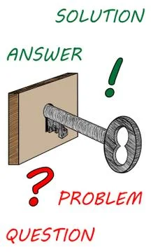 Solution concept on white background Stock Illustration