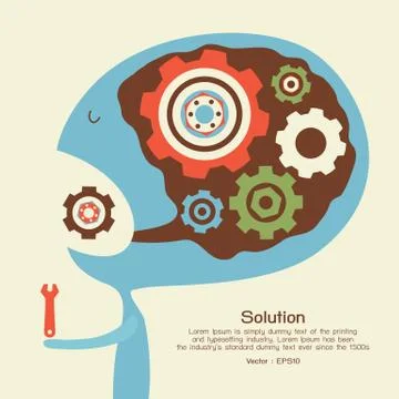 Solution Conceptual Stock Illustration