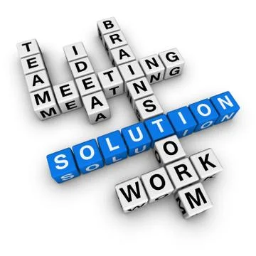 Solution crossword Stock Illustration