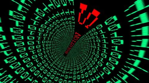 Solution data tunnel 스톡 일러스트