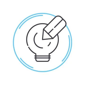 Solution defining line icon, outline symbol, vector illustration, concept sign 스톡 일러스트