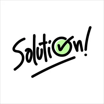 Solution. Design about brainstorming concept Stock Illustration