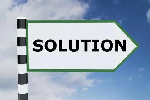 Solution - design concept 库存插图