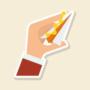 Solution design over white background, vector illustration Illustrazione stock