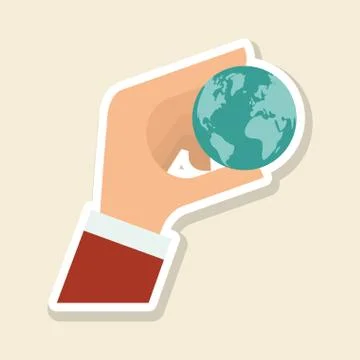 Solution design over white background, vector illustration Illustrazione stock