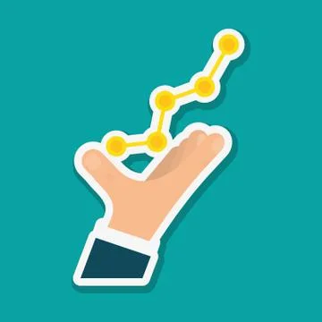 Solution design over white background, vector illustration Illustrazione stock