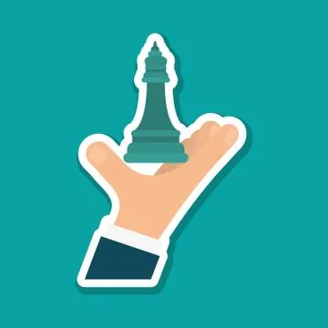 Solution design over white background, vector illustration Illustrazione stock