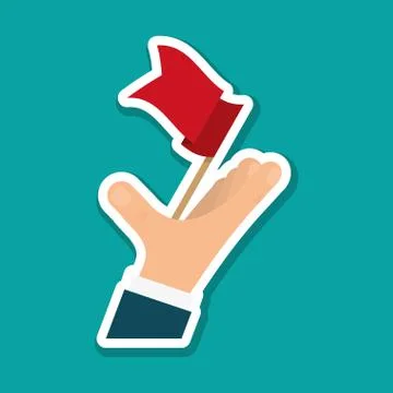 Solution design over white background, vector illustration Illustrazione stock