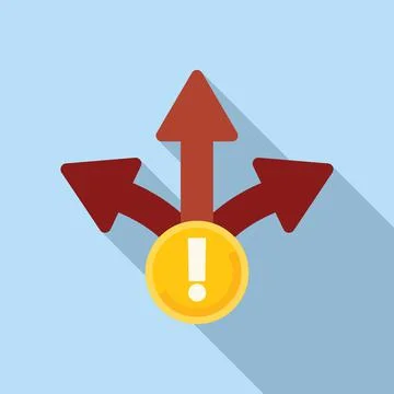 Solution direction icon flat vector. Creative business Illustrazione stock