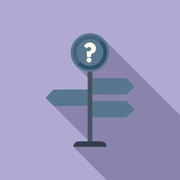 Solution direction icon flat vector. Creative problem Stock Illustration