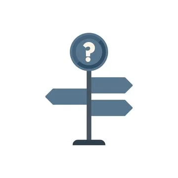 Solution direction icon flat vector. Creative problem 스톡 일러스트