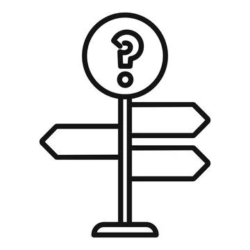 Solution direction icon outline vector. Creative problem Stock Illustration