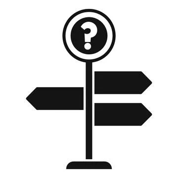 Solution direction icon simple vector. Creative problem Stock Illustration