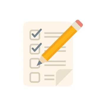 Solution to do list icon flat vector. People problem Stock Illustration
