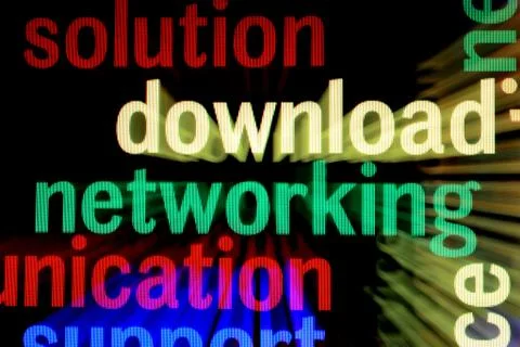 Solution download networking Stock Illustration