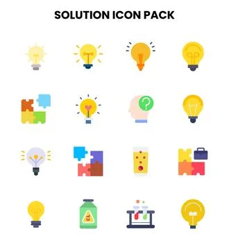 Solution Flat Bundle Icons Pack イラスト素材