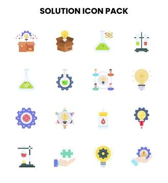 Solution Flat Set Icons Pack イラスト素材