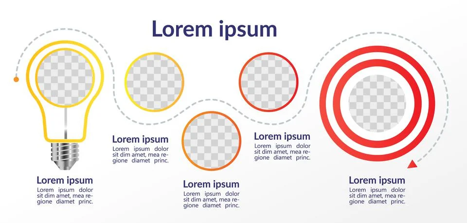 Solution focused thinking infographic chart design template Stock Illustration
