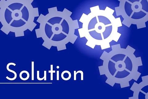 Solution gear concept Illustrazione stock