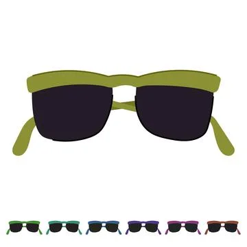 Solution glasses for the blind vector cartoon graphic Stock Illustration