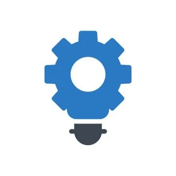 Solution glyph color icon Stock Illustration