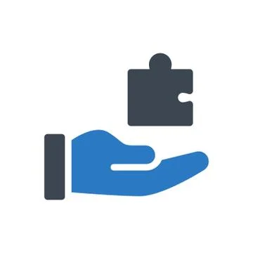 Solution glyph color icon Stock Illustration