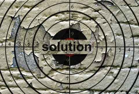 Solution grunge  target Stock Photos