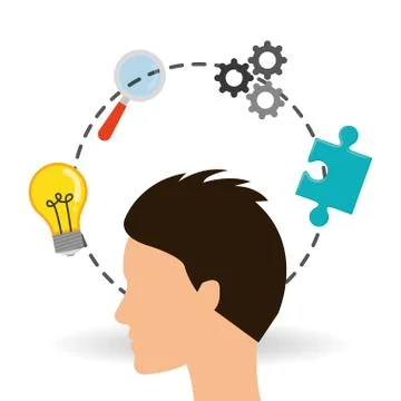 Solution icon design , vector illustration Illustrazione stock