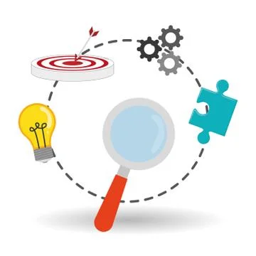 Solution icon design , vector illustration Illustrazione stock