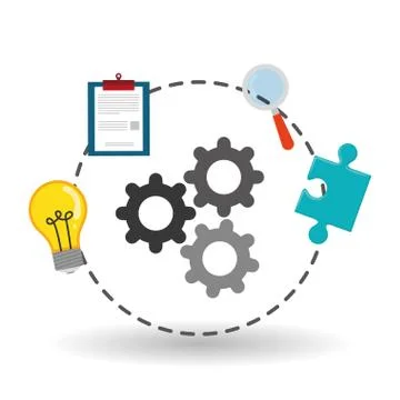 Solution icon design , vector illustration イラスト素材