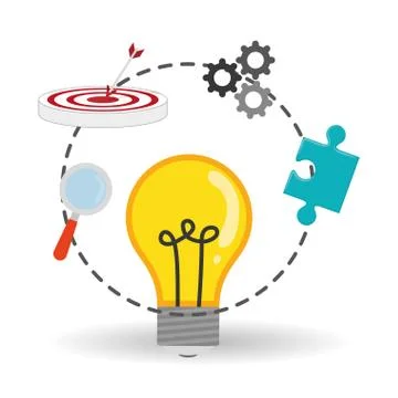 Solution icon design , vector illustration Stock Illustration