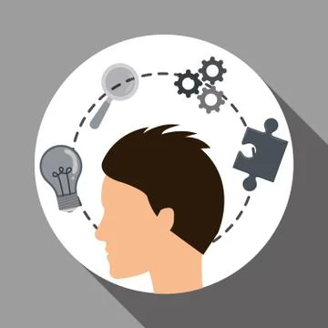 Solution icon design , vector illustration イラスト素材