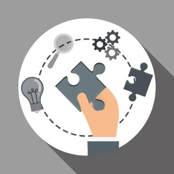 Solution icon design , vector illustration Stock Illustration