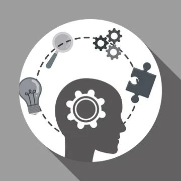 Solution icon design , vector illustration Stock Illustration