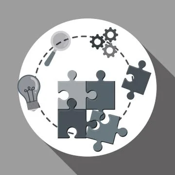 Solution icon design , vector illustration Stock Illustration