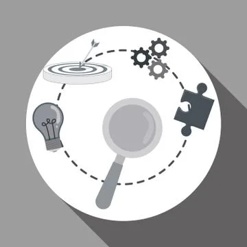 Solution icon design , vector illustration Illustrazione stock
